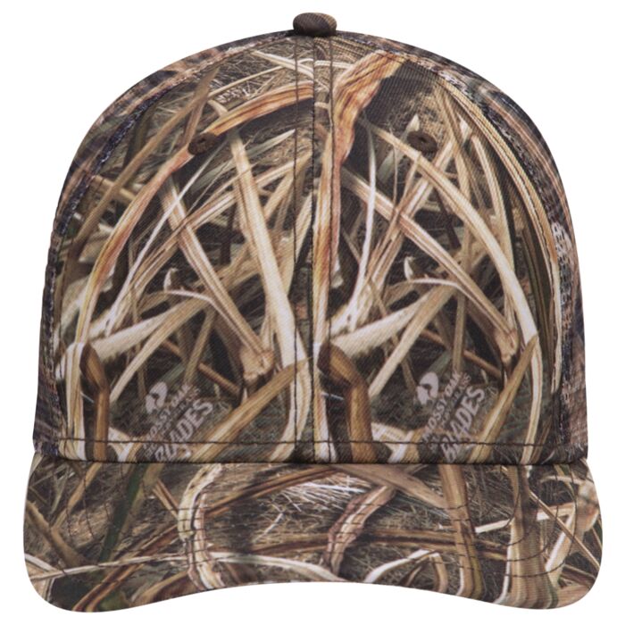 OTTO CAP Mossy Oak Camouflage Superior Polyester Twill 6 Panel Low Profile Mesh Back Trucker Hat Thumbnail
