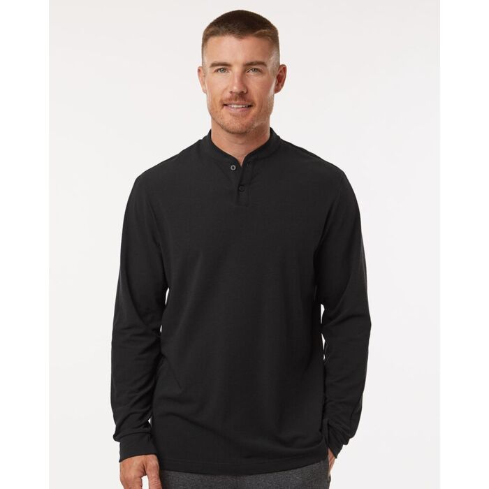 Adidas Men's Henley Long Sleeve T-Shirt A597 Men's Henley Long Sleeve T-Shirt Thumbnail