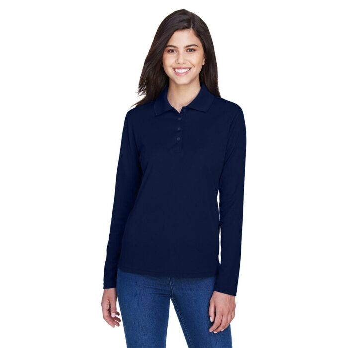 Core 365 Women's Pinnacle Performance Long Sleeve Piqué Polo 78192 Women's Pinnacle Performance Long Sleeve Piqué Polo Thumbnail