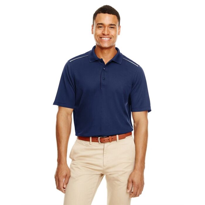Men's Radiant Performance Piqué Polo with Reflective Piping Thumbnail