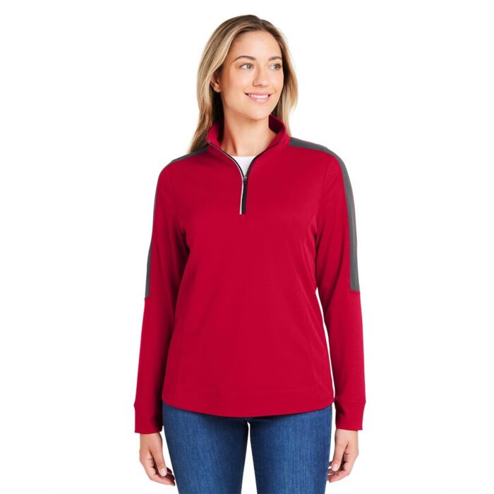 Core 365 Women's Market Snag Protect Mesh Colorblock Quarter-Zip Pullover CE404W Women's Market Snag Protect Mesh Colorblock Quarter-Zip Pullover Thumbnail
