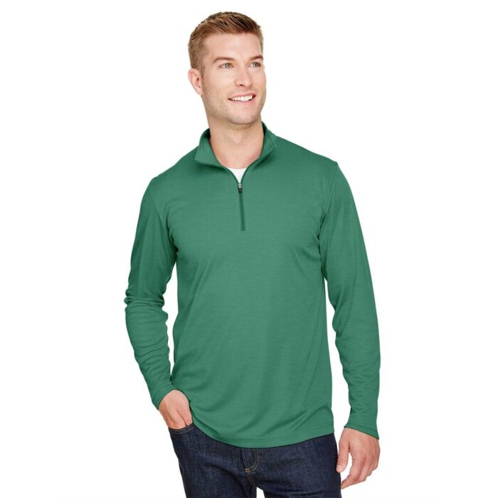 Team 365 Men's Zone Sonic Heather Performance Quarter-Zip Pullover TT31H Men's Zone Sonic Heather Performance Quarter-Zip Pullover Thumbnail