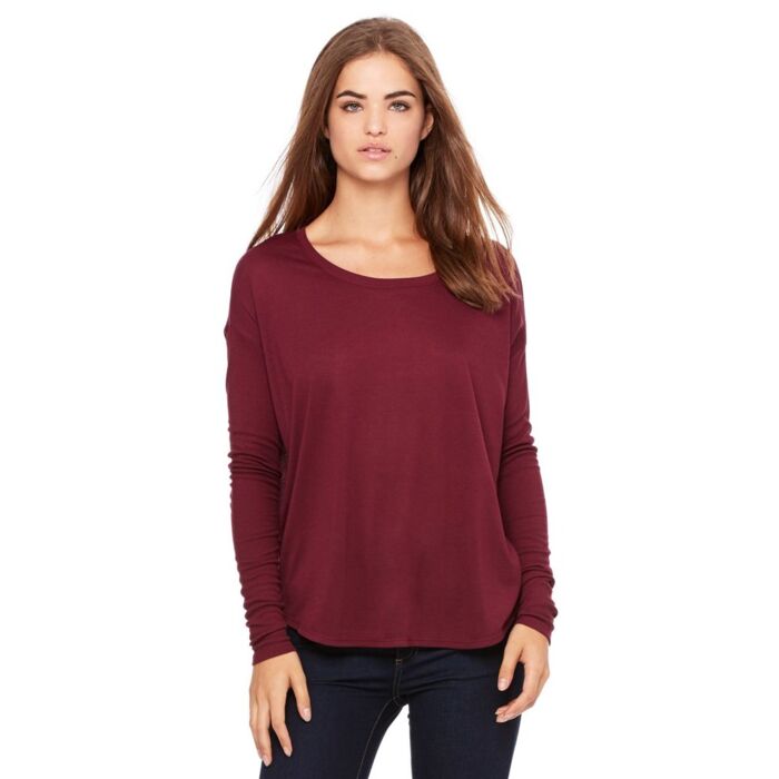 Bella + Canvas Women’s Flowy 2x1 Ribbed Long Sleeve Tee 8852 Women’s Flowy 2x1 Ribbed Long Sleeve Tee Thumbnail