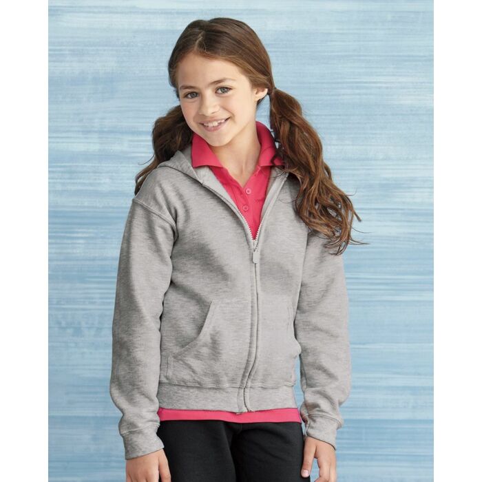 Gildan Youth Heavy Blend™ Full-Zip Hooded Sweatshirt 18600B Youth Heavy Blend™ Full-Zip Hooded Sweatshirt Thumbnail