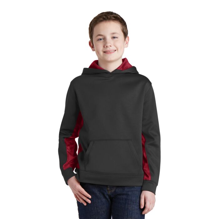 Youth Sport Wick ® CamoHex Fleece Colorblock Hooded Pullover Thumbnail
