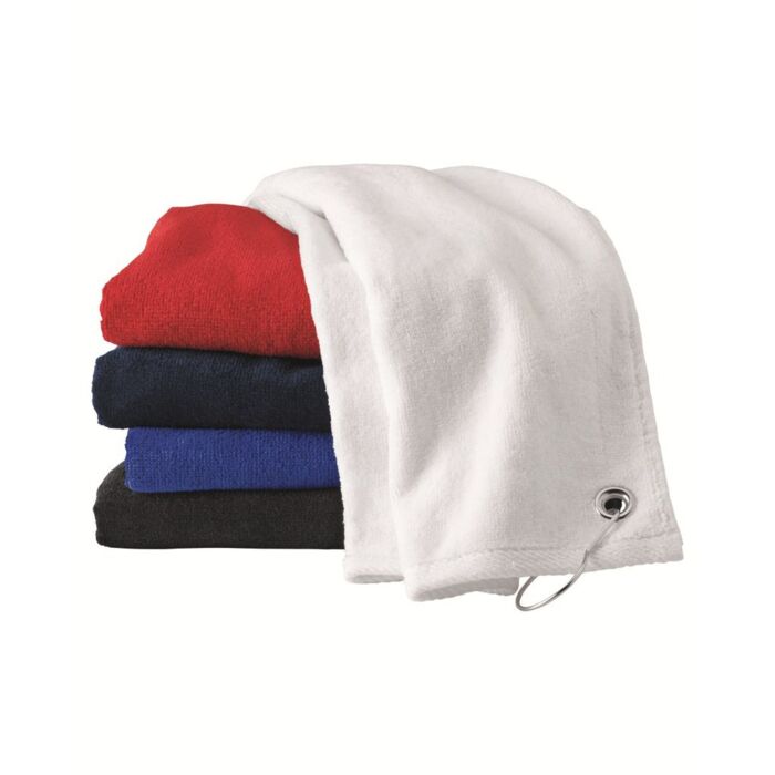 Carmel Towel Company Velour Hemmed Towel with Grommet & Hook C1518GH Velour Hemmed Towel with Grommet & Hook Thumbnail