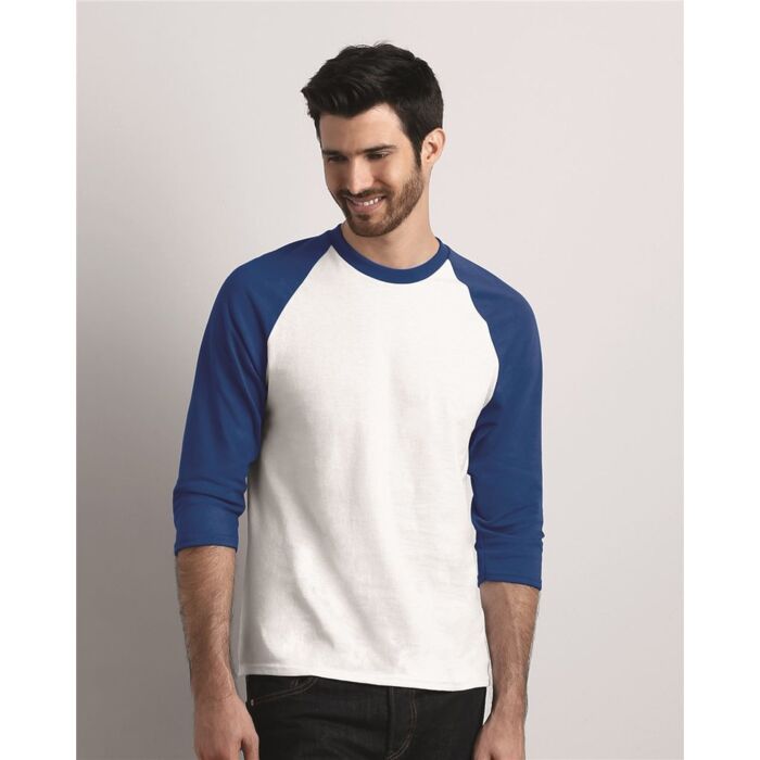 Gildan Unisex Heavy Cotton™ Raglan Three-Quarter Sleeve T-Shirt 5700 Unisex Heavy Cotton™ Raglan Three-Quarter Sleeve T-Shirt Thumbnail