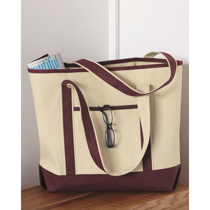Q-Tees 34.6L Large Canvas Deluxe Tote Q1500 34.6L Large Canvas Deluxe Tote Thumbnail