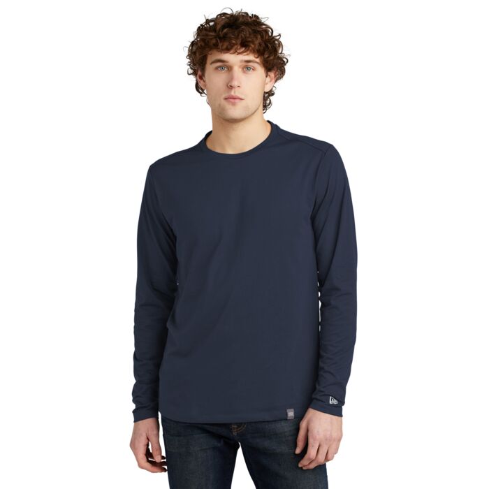 New Era Heritage Blend Long Sleeve Crew Tee NEA102 Heritage Blend Long Sleeve Crew Tee Thumbnail