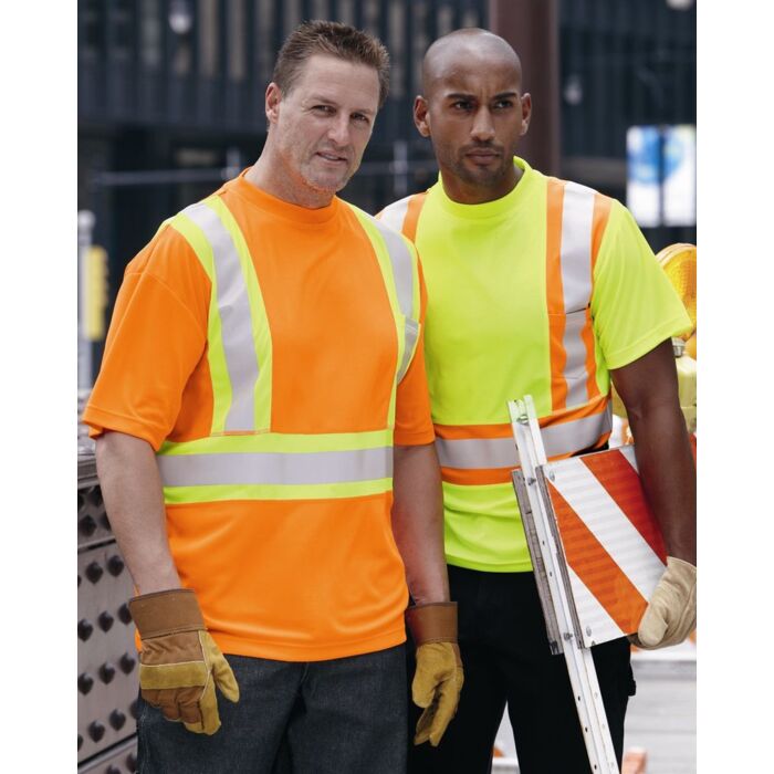 Kishigo Unisex Class 2 Flat Stitch Self-Fabric Panels T-Shirt 9120-9121 Unisex Class 2 Flat Stitch Self-Fabric Panels T-Shirt Thumbnail