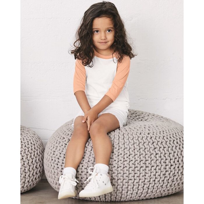 Bella + Canvas Toddler Three-Quarter Sleeve Baseball Tee 3200T Toddler Three-Quarter Sleeve Baseball Tee Thumbnail