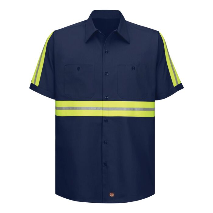 Red Kap Men's Enhanced Visibility Short Sleeve Cotton Work Shirt SC40E Men's Enhanced Visibility Short Sleeve Cotton Work Shirt Thumbnail