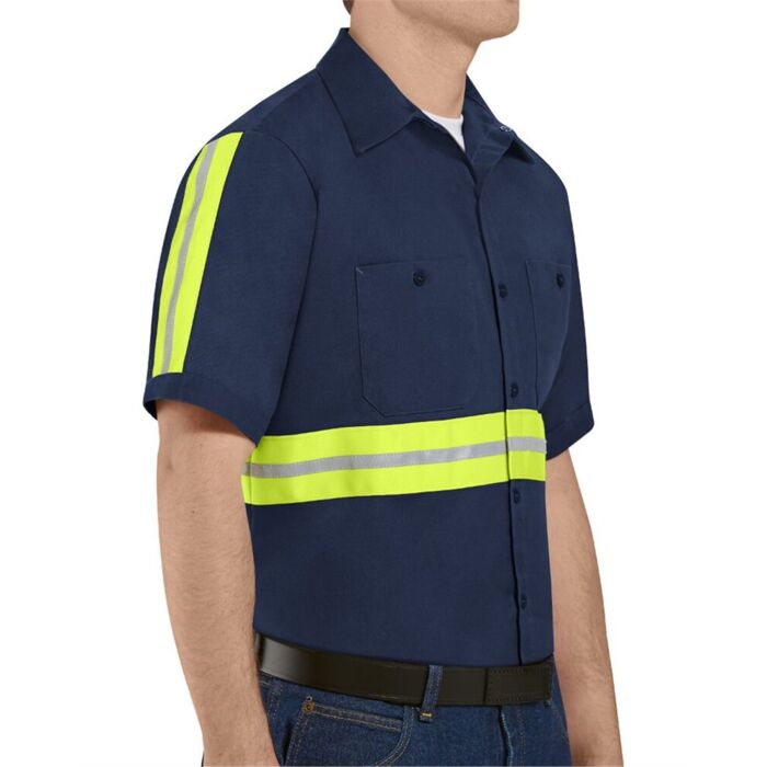 Red Kap Men's Tall Enhanced Visibility Short Sleeve Cotton Work Shirt SC40ET Men's Tall Enhanced Visibility Short Sleeve Cotton Work Shirt Thumbnail