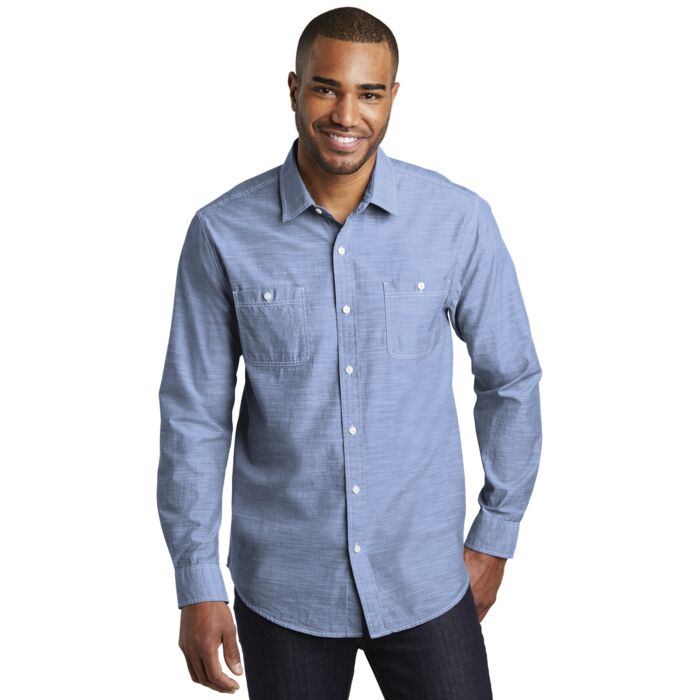 Port Authority Slub Chambray Shirt W380 Slub Chambray Shirt Thumbnail