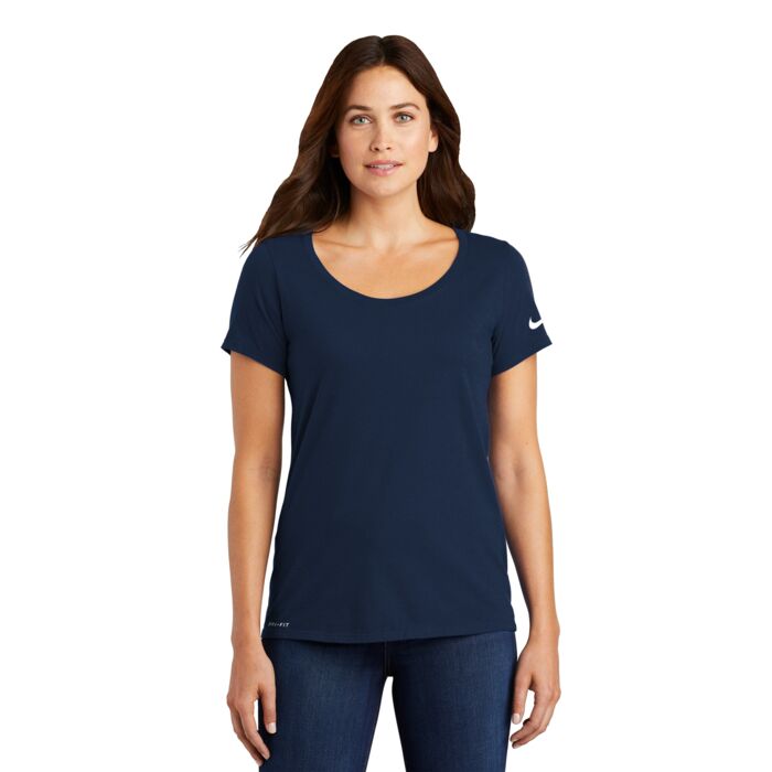 Nike Women's Dri FIT Cotton/Poly Scoop Neck Tee NKBQ5234 Women's Dri FIT Cotton/Poly Scoop Neck Tee Thumbnail
