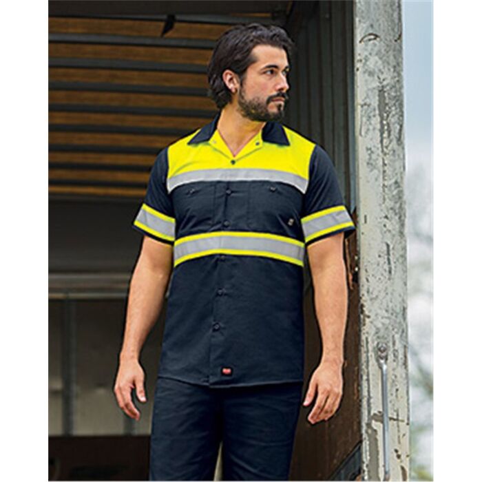 Red Kap Men's Hi-Visibility Colorblock Ripstop Short Sleeve Work Shirt SY80 Men's Hi-Visibility Colorblock Ripstop Short Sleeve Work Shirt Thumbnail