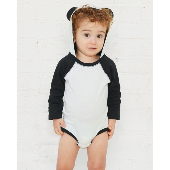 Rabbit Skins Infant Fine Jersey Character Hooded Long Sleeve Bodysuit with Ears 4418 Infant Fine Jersey Character Hooded Long Sleeve Bodysuit with Ears Thumbnail