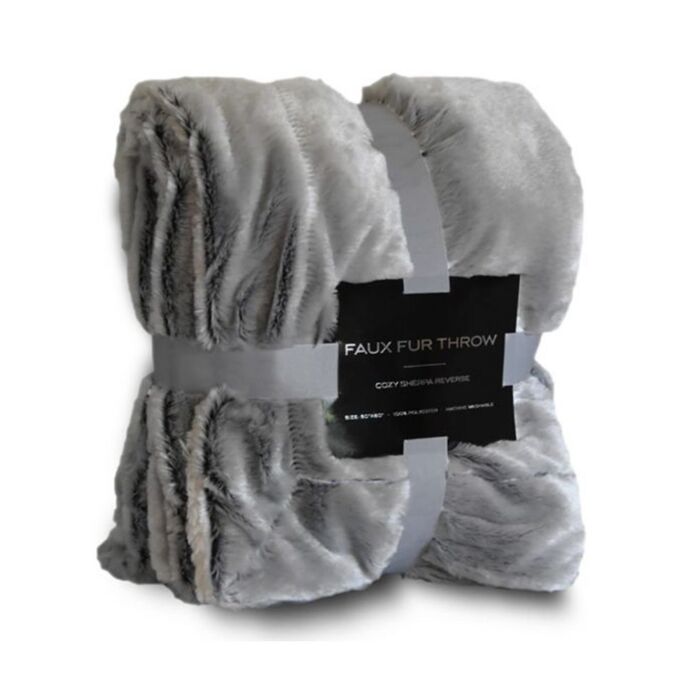 Alpine Fleece Faux Fur Throw Blanket 8730 Faux Fur Throw Blanket Thumbnail