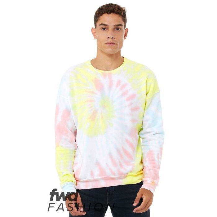 Bella + Canvas Unisex FWD Fashion Tie-Dyed Crewneck Sweatshirt 3945RD Unisex FWD Fashion Tie-Dyed Crewneck Sweatshirt Thumbnail