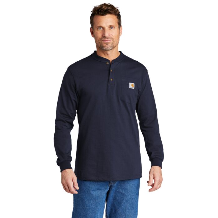 Carhartt Long Sleeve Henley T Shirt CTK128 Long Sleeve Henley T Shirt Thumbnail