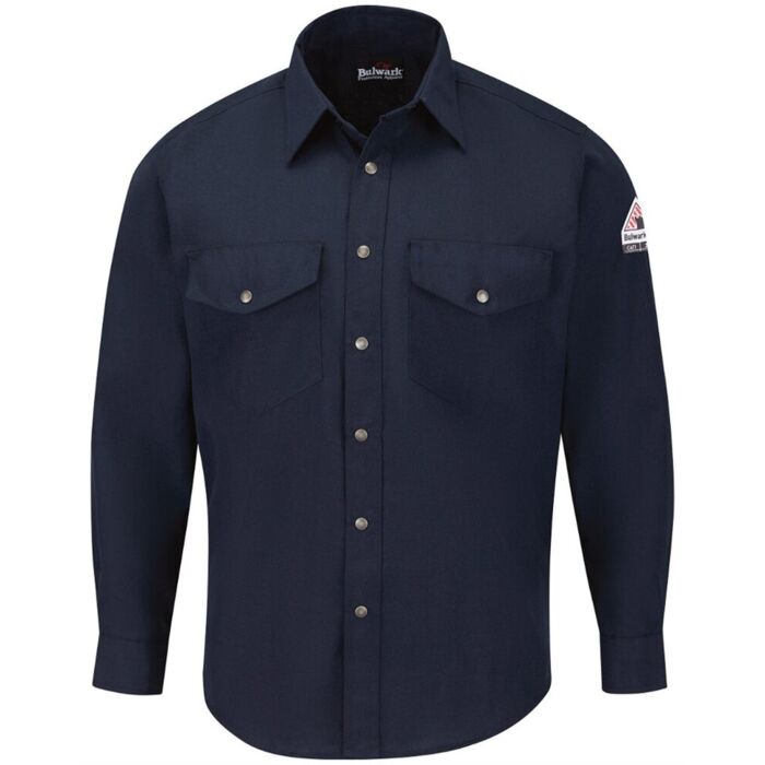 Bulwark Men's Tall Snap-Front Uniform Shirt - Nomex® IIIA 4.5 oz. SNS2T Men's Tall Snap-Front Uniform Shirt - Nomex® IIIA 4.5 oz. Thumbnail