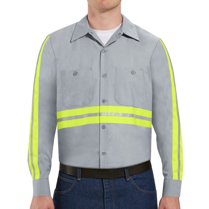 Red Kap Men's Industrial Enhanced-Visibility Long Sleeve Work Shirt SP14E Men's Industrial Enhanced-Visibility Long Sleeve Work Shirt Thumbnail