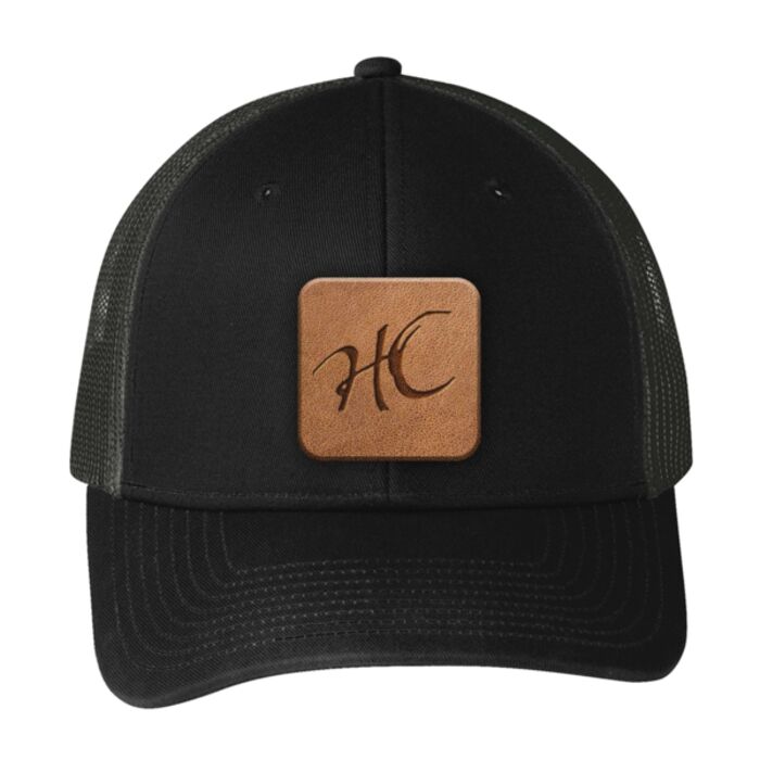 Hope Church Black Leather Patch Hat Thumbnail