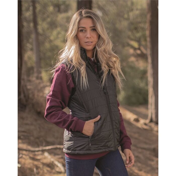 Independent Trading Co. Women's Puffer Vest EXP220PFV Women's Puffer Vest Thumbnail