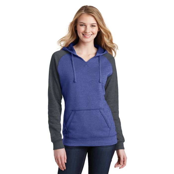 District Women's Lightweight Fleece Raglan Hoodie DT296 Women's Lightweight Fleece Raglan Hoodie Thumbnail